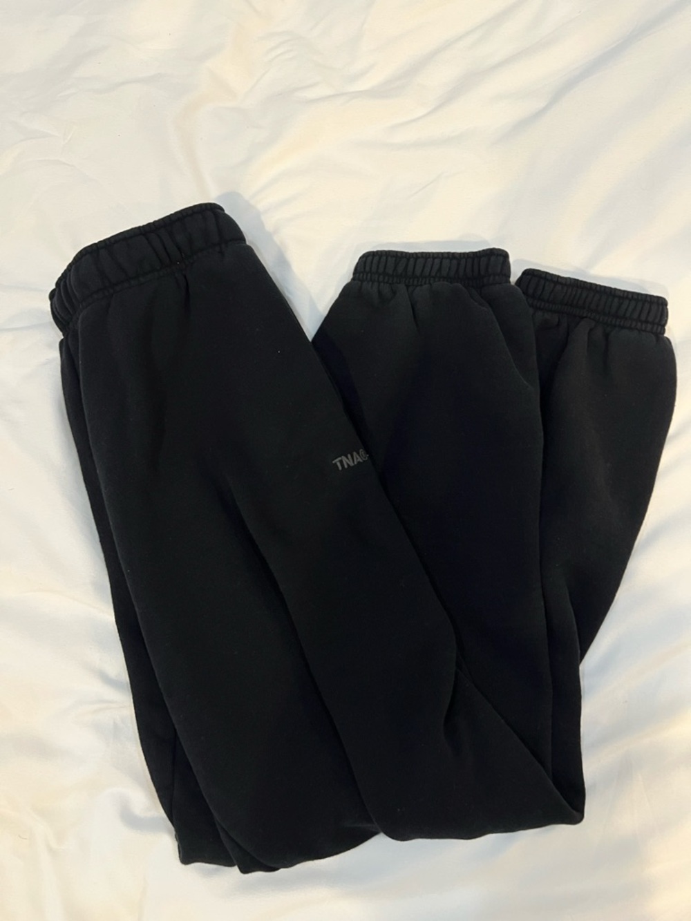 TNA Black CozyFleece Sweatpants with Elastic Waist. 2xs.